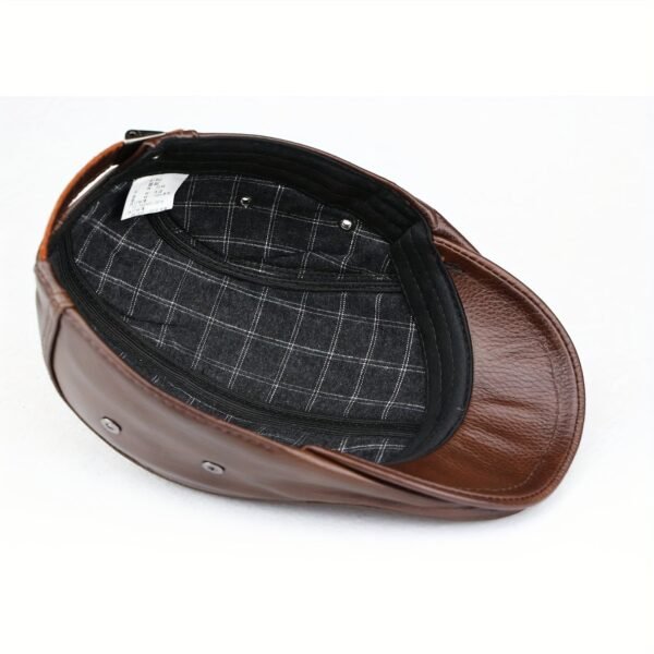 Leather Newsboy Cap - Image 7