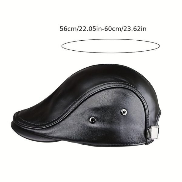 Leather Newsboy Cap - Image 6